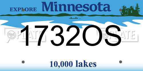 1732OS Minnesota License Plate