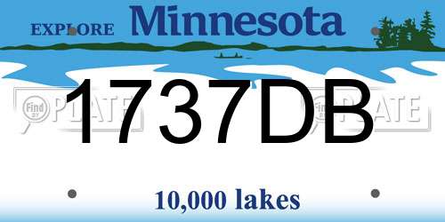 1737DB Minnesota License Plate