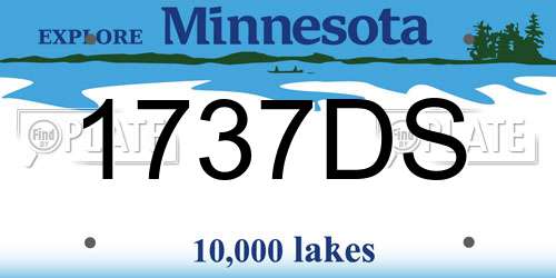 1737DS Minnesota License Plate