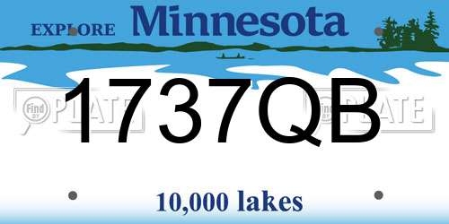 1737QB Minnesota License Plate