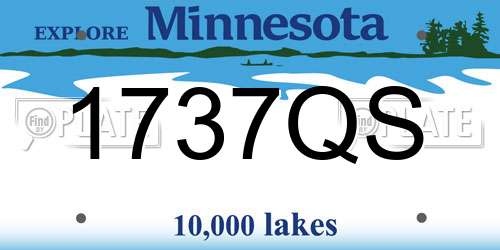 1737QS Minnesota License Plate
