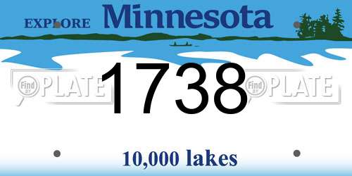 1738 Minnesota License Plate