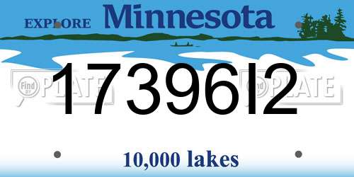 17396I2 Minnesota License Plate
