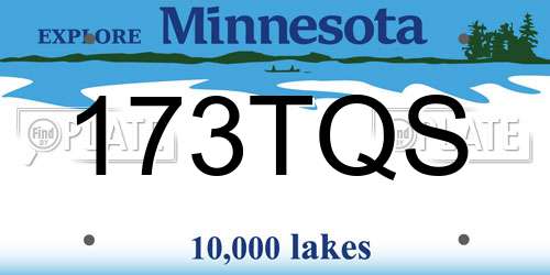 173TQS Minnesota License Plate