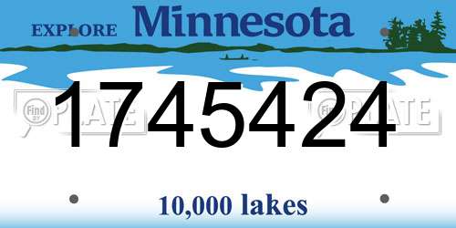 1745424 Minnesota License Plate