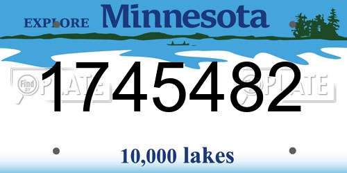 1745482 Minnesota License Plate
