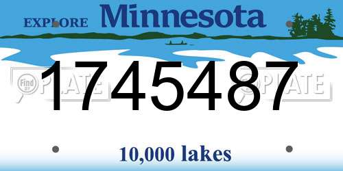 1745487 Minnesota License Plate