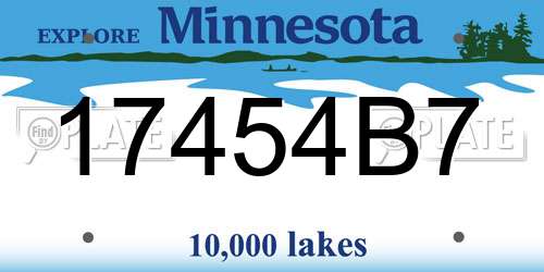 17454B7 Minnesota License Plate