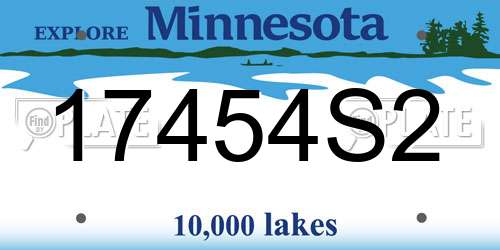 17454S2 Minnesota License Plate