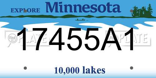 17455A1 Minnesota License Plate