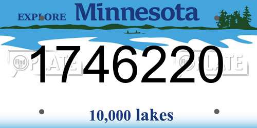 1746220 Minnesota License Plate