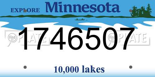 1746507 Minnesota License Plate