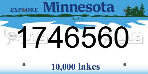 1746560 Minnesota License Plate