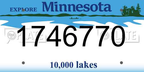1746770 Minnesota License Plate