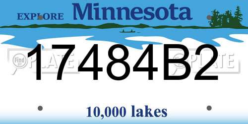 17484B2 Minnesota License Plate