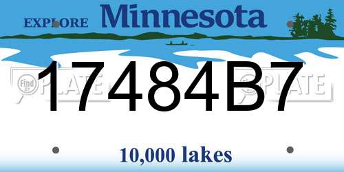 17484B7 Minnesota License Plate