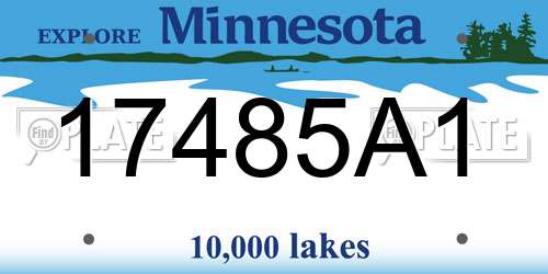 17485A1 Minnesota License Plate