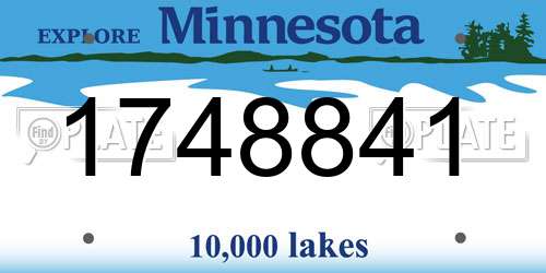 1748841 Minnesota License Plate