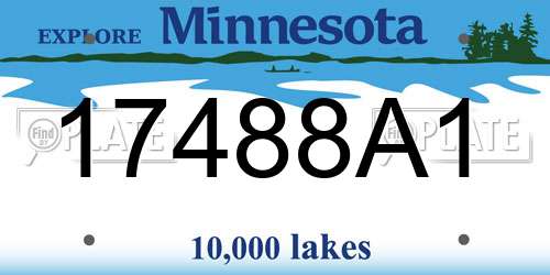 17488A1 Minnesota License Plate