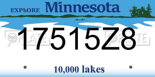17515Z8 Minnesota License Plate