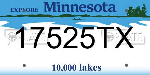 17525TX Minnesota License Plate
