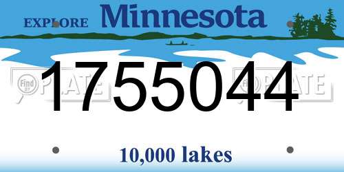 1755044 Minnesota License Plate