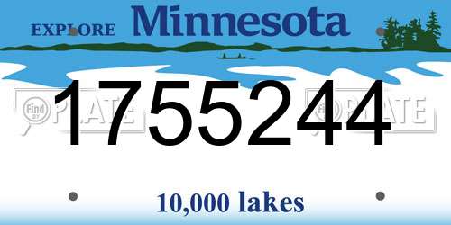 1755244 Minnesota License Plate