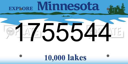 1755544 Minnesota License Plate