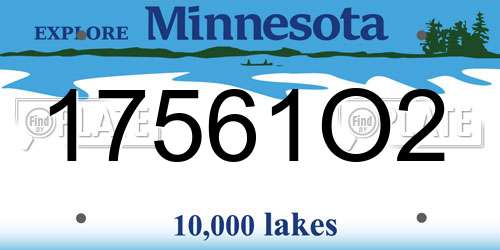 17561O2 Minnesota License Plate