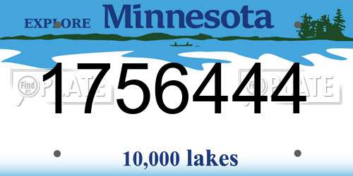 1756444 Minnesota License Plate
