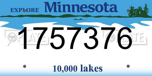 1757376 Minnesota License Plate