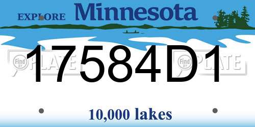 17584D1 Minnesota License Plate