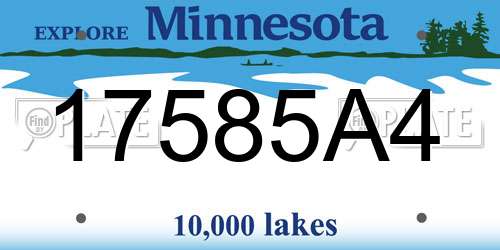 17585A4 Minnesota License Plate