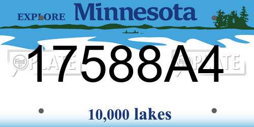 17588A4 Minnesota License Plate