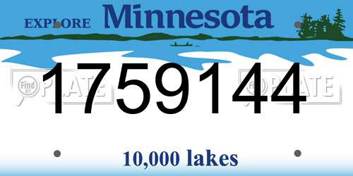 1759144 Minnesota License Plate