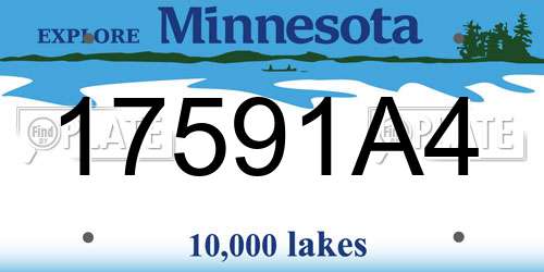 17591A4 Minnesota License Plate