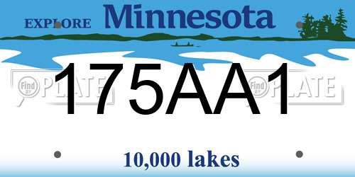 175AA1 Minnesota License Plate