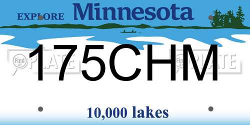 175CHM Minnesota License Plate