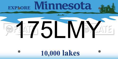 175LMY Minnesota License Plate