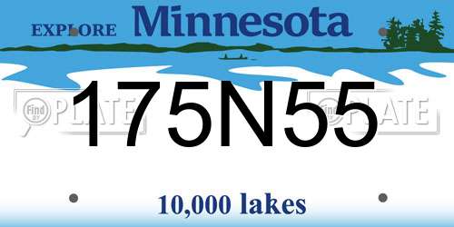 175N55 Minnesota License Plate