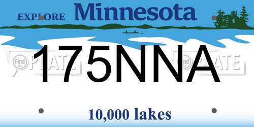 175NNA Minnesota License Plate