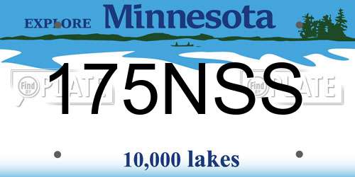 175NSS Minnesota License Plate