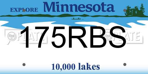 175RBS Minnesota License Plate