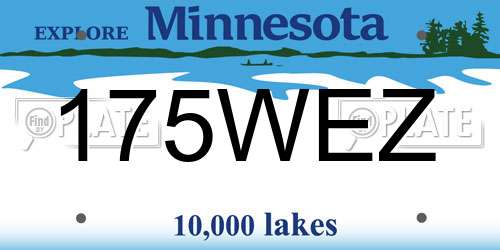 175WEZ Minnesota License Plate