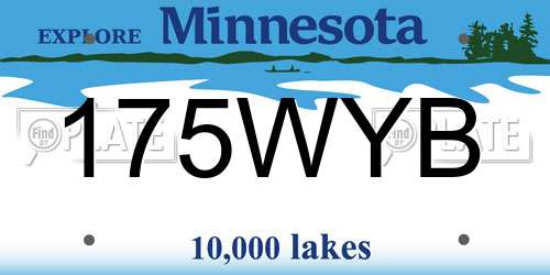 175WYB Minnesota License Plate