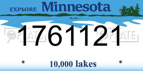 1761121 Minnesota License Plate