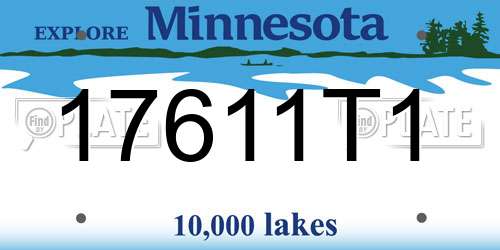 17611T1 Minnesota License Plate