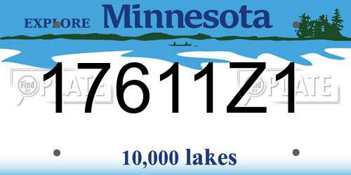 17611Z1 Minnesota License Plate