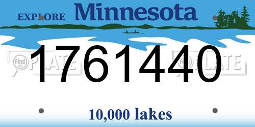 1761440 Minnesota License Plate