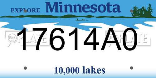 17614A0 Minnesota License Plate